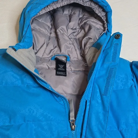 The North Face Bright Blue Heatseeker Girls Winter Jacket - Picture 4 of 9